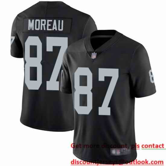 Raiders 87 Foster Moreau Black Team Color Men Stitched Football Vapor Untouchable Limited Jersey